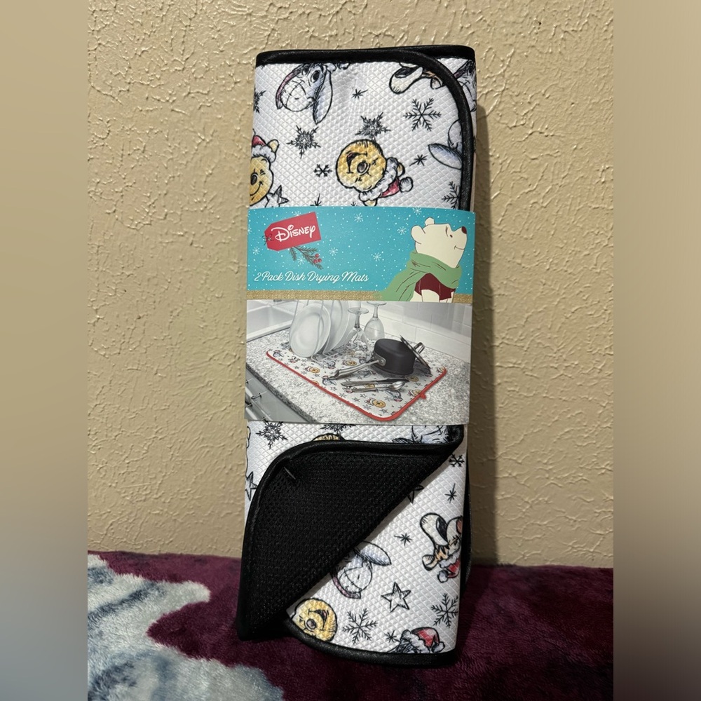 Winnie the Pooh Christmas Dish Drying Mats